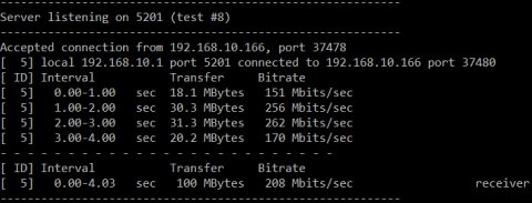 Iperf3 5G 100M