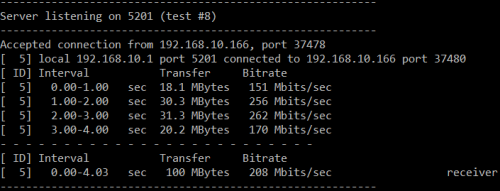 Iperf3 5G 100M